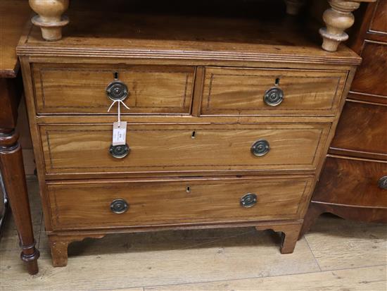 A Regency mahogany chest of drawers W.86cm